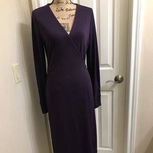 Ann Taylor purple wrap dress size 10